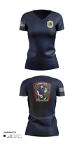 814 truck 79769085 Women's Short Sleeve V-neck Shirt - 21