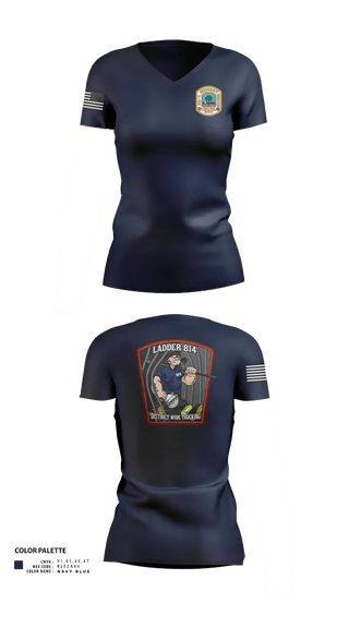 Womens Short Sleeve Vneck Shirt, 814 truck, Fire Department, Teamtime, Team time, sublimation, custom sports apparel, team uniforms, spirit wear, spiritwear, sports uniforms, custom shirts, team store, custom team store, fundraiser sports, apparel fundraiser