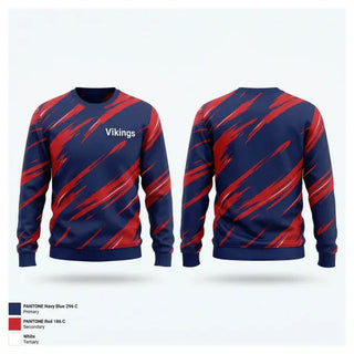 Crew Neck Sweatshirt, Vikings, Softball, Teamtime, Team time, sublimation, custom sports apparel, team uniforms, spirit wear, spiritwear, sports uniforms, custom shirts, team store, custom team store, fundraiser sports, apparel fundraiser