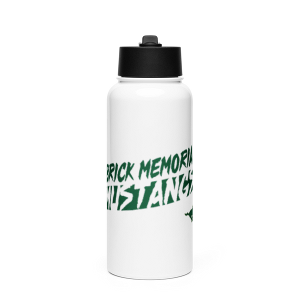 Brick Memorial Field Hockey 55819231 Stainless Steel Water Bottle with a Straw Lid