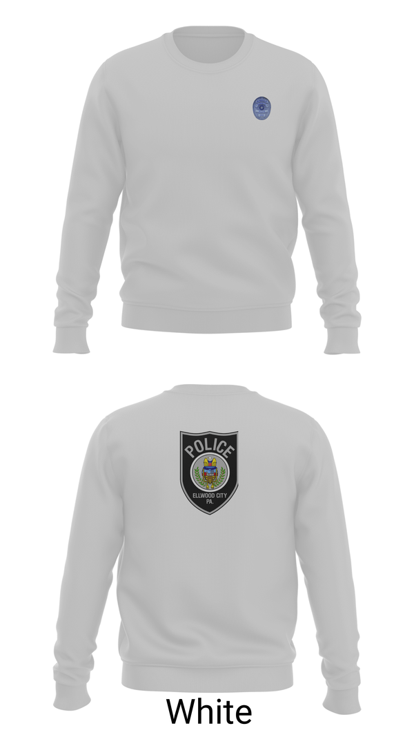 Crew Neck Sweatshirt, Ellwood city police, Police, Teamtime, Team time, sublimation, custom sports apparel, team uniforms, spirit wear, spiritwear, sports uniforms, custom shirts, team store, custom team store, fundraiser sports, apparel fundraiser