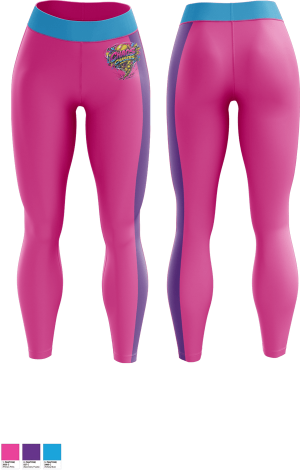 Womens Leggings, Chaos Chasers, Softball, Teamtime, Team time, sublimation, custom sports apparel, team uniforms, spirit wear, spiritwear, sports uniforms, custom shirts, team store, custom team store, fundraiser sports, apparel fundraiser