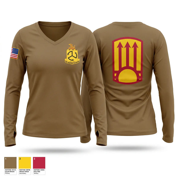 Womens Long Sleeve Vneck Shirt, 111 ADA, Army, Teamtime, Team time, sublimation, custom sports apparel, team uniforms, spirit wear, spiritwear, sports uniforms, custom shirts, team store, custom team store, fundraiser sports, apparel fundraiser