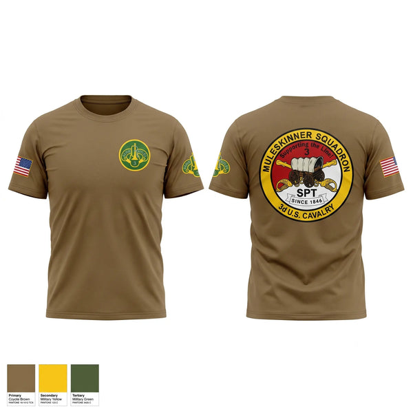 Old School Cotton Feel Shirt, 3rd Cavalry Regiment, Army, Teamtime, Team time, sublimation, custom sports apparel, team uniforms, spirit wear, spiritwear, sports uniforms, custom shirts, team store, custom team store, fundraiser sports, apparel fundraiser
