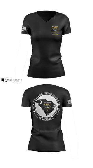 Womens Short Sleeve Vneck Shirt, R&R, National Guard, Teamtime, Team time, sublimation, custom sports apparel, team uniforms, spirit wear, spiritwear, sports uniforms, custom shirts, team store, custom team store, fundraiser sports, apparel fundraiser