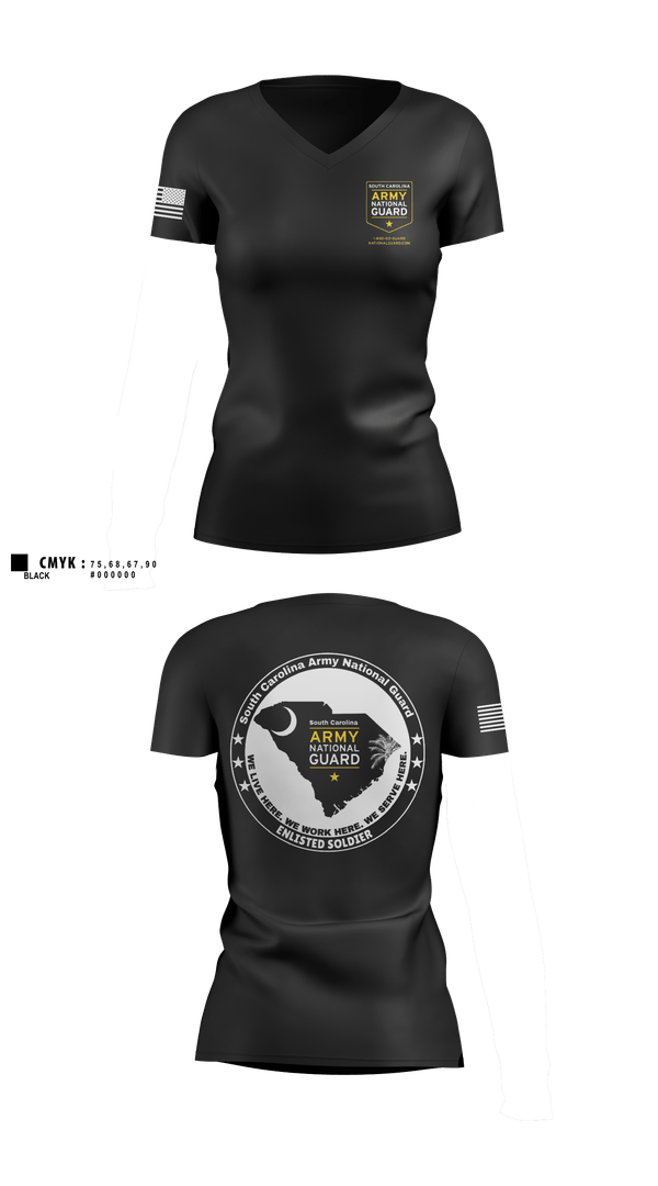 Womens Short Sleeve Vneck Shirt, R&R, National Guard, Teamtime, Team time, sublimation, custom sports apparel, team uniforms, spirit wear, spiritwear, sports uniforms, custom shirts, team store, custom team store, fundraiser sports, apparel fundraiser