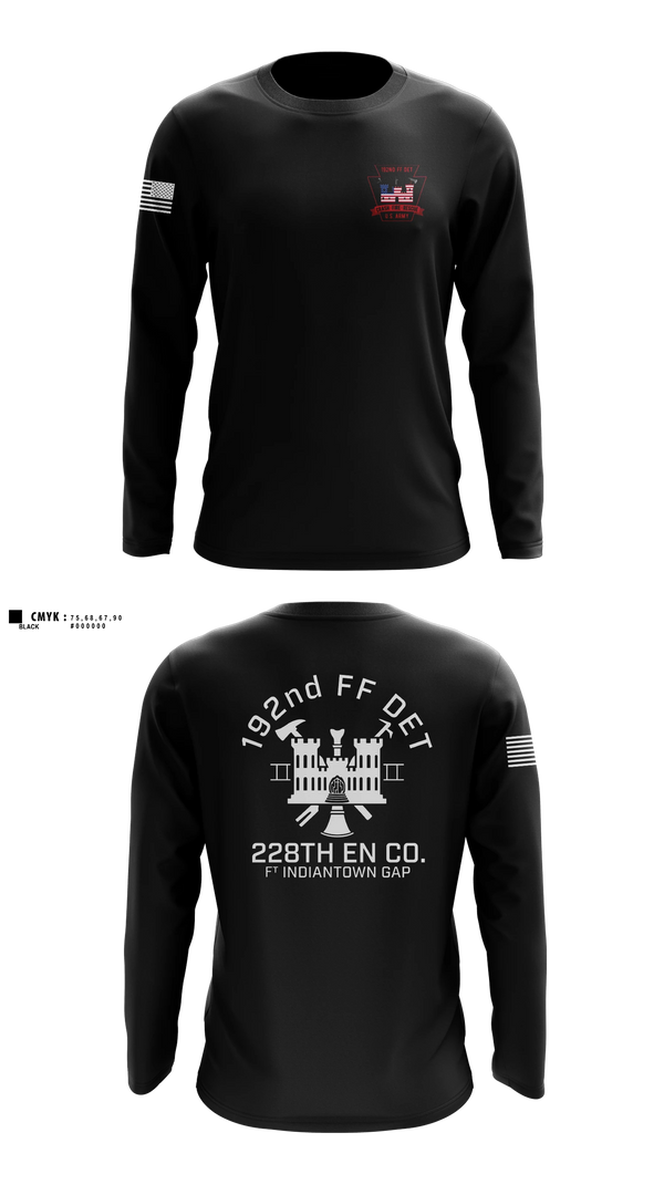 Long Sleeve Performance Shirt, 192nd Firefighter Detachment, National Guard, Teamtime, Team time, sublimation, custom sports apparel, team uniforms, spirit wear, spiritwear, sports uniforms, custom shirts, team store, custom team store, fundraiser sports, apparel fundraiser