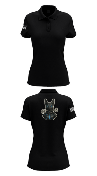 Womens Short Sleeve Performance Polo, Willoughby K9, Police, Teamtime, Team time, sublimation, custom sports apparel, team uniforms, spirit wear, spiritwear, sports uniforms, custom shirts, team store, custom team store, fundraiser sports, apparel fundraiser