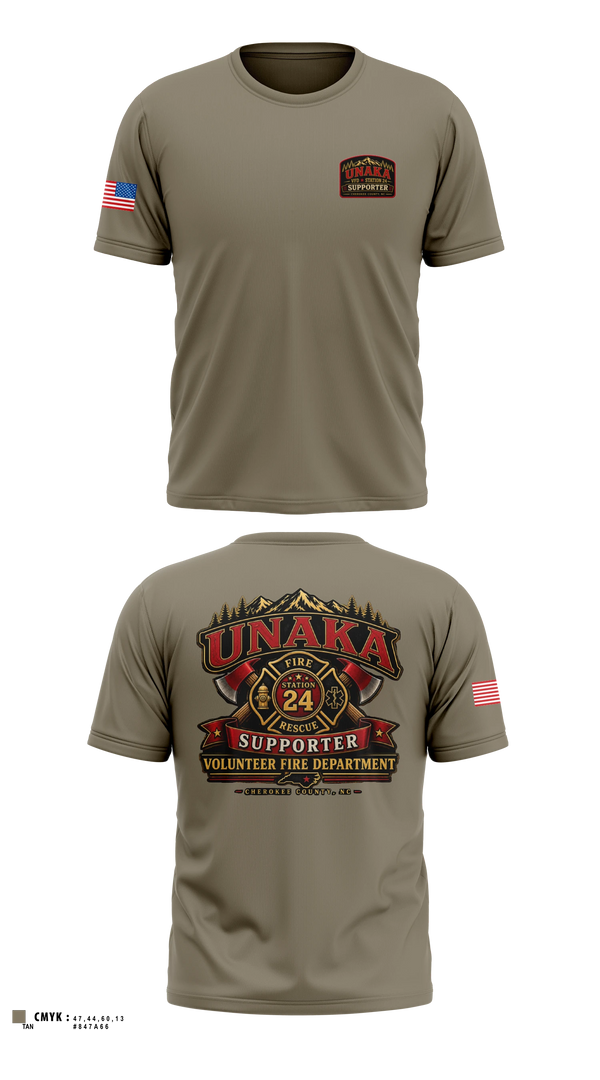 Old School Cotton Feel Shirt, Unaka Volunteer Fire Department, Fire Department, Teamtime, Team time, sublimation, custom sports apparel, team uniforms, spirit wear, spiritwear, sports uniforms, custom shirts, team store, custom team store, fundraiser sports, apparel fundraiser
