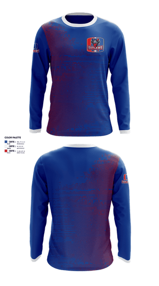 Long Sleeve Performance Shirt, Indiana Outlaws, Baseball, Teamtime, Team time, sublimation, custom sports apparel, team uniforms, spirit wear, spiritwear, sports uniforms, custom shirts, team store, custom team store, fundraiser sports, apparel fundraiser