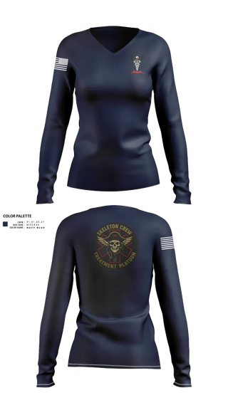 Womens Long Sleeve Vneck Shirt, TXT, Army, Teamtime, Team time, sublimation, custom sports apparel, team uniforms, spirit wear, spiritwear, sports uniforms, custom shirts, team store, custom team store, fundraiser sports, apparel fundraiser