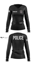 PERRY POLICE DEPARTMENT Women's Long Sleeve V-neck Shirt - 12