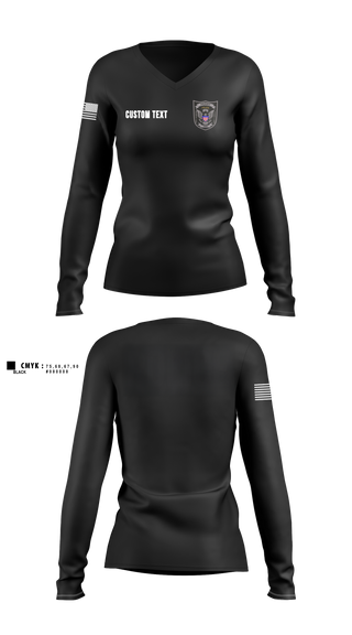 PERRY POLICE DEPARTMENT Women's Long Sleeve V-neck Shirt - 13