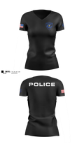 Colcord Police Dept 92733456 Women's Short Sleeve V-neck Shirt - 100