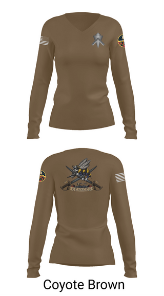 Womens Long Sleeve Vneck Shirt, Seabee, , Teamtime, Team time, sublimation, custom sports apparel, team uniforms, spirit wear, spiritwear, sports uniforms, custom shirts, team store, custom team store, fundraiser sports, apparel fundraiser