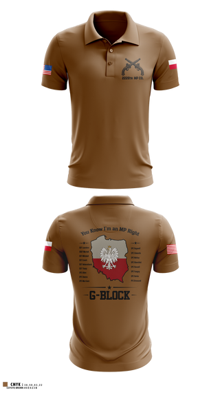 Short Sleeve Performance Polo, 2228TH MP CO 3rd PLT, National Guard, Teamtime, Team time, sublimation, custom sports apparel, team uniforms, spirit wear, spiritwear, sports uniforms, custom shirts, team store, custom team store, fundraiser sports, apparel fundraiser