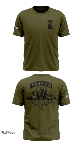 Old School Cotton Shirt, B CO 3/172 1st PLT, Army, Teamtime, Team time, sublimation, custom sports apparel, team uniforms, spirit wear, spiritwear, sports uniforms, custom shirts, team store, custom team store, fundraiser sports, apparel fundraiser