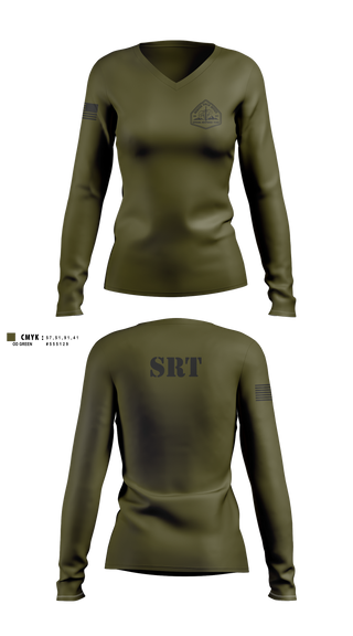 Womens Long Sleeve Vneck Shirt, Denver Special Response Team, Police, Teamtime, Team time, sublimation, custom sports apparel, team uniforms, spirit wear, spiritwear, sports uniforms, custom shirts, team store, custom team store, fundraiser sports, apparel fundraiser