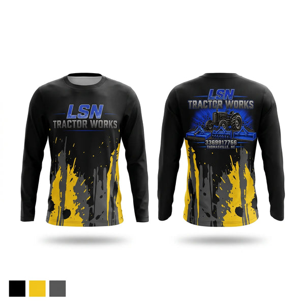 Long Sleeve Performance Shirt, LSN Tractor Works, Police, Teamtime, Team time, sublimation, custom sports apparel, team uniforms, spirit wear, spiritwear, sports uniforms, custom shirts, team store, custom team store, fundraiser sports, apparel fundraiser
