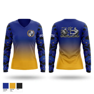 Womens Long Sleeve Vneck Shirt, Faithful Guardian Training Center, , Teamtime, Team time, sublimation, custom sports apparel, team uniforms, spirit wear, spiritwear, sports uniforms, custom shirts, team store, custom team store, fundraiser sports, apparel fundraiser