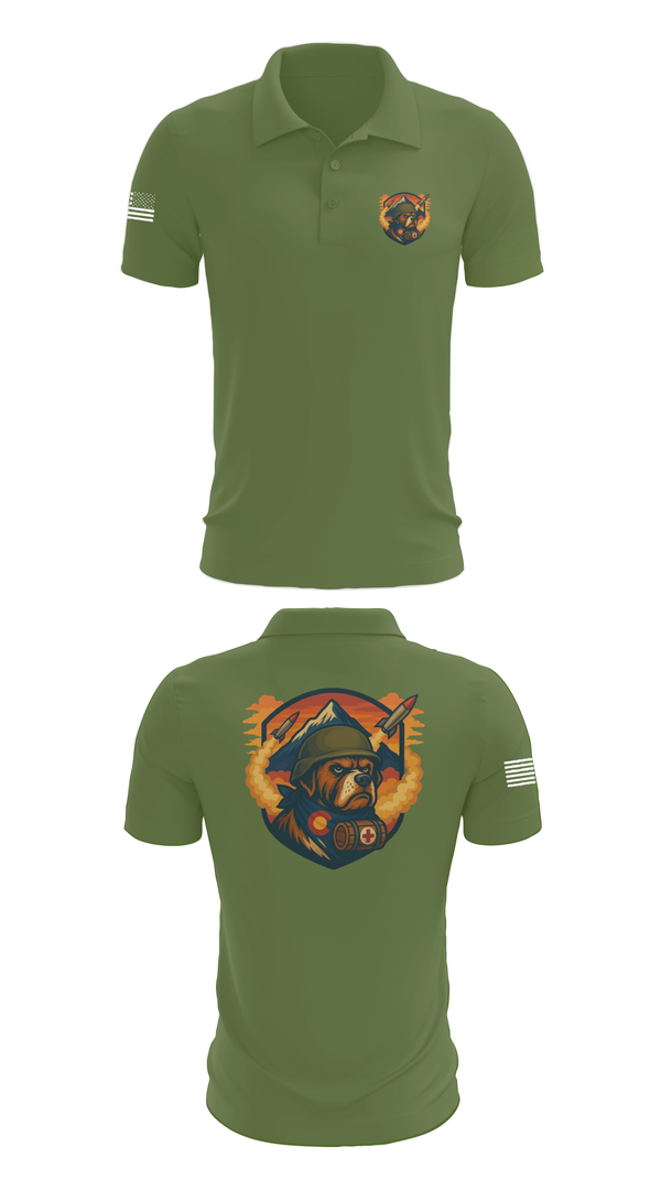 Short Sleeve Performance Polo, 10th Field Hospital (FWD), , Teamtime, Team time, sublimation, custom sports apparel, team uniforms, spirit wear, spiritwear, sports uniforms, custom shirts, team store, custom team store, fundraiser sports, apparel fundraiser