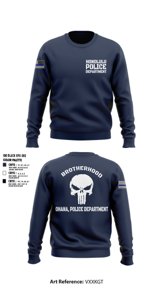 Crew Neck Sweatshirt, Honolulu Police Department, Police, Teamtime, Team time, sublimation, custom sports apparel, team uniforms, spirit wear, spiritwear, sports uniforms, custom shirts, team store, custom team store, fundraiser sports, apparel fundraiser