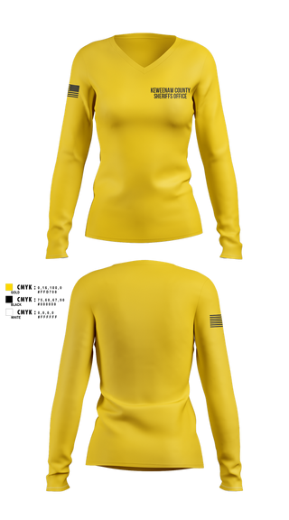 Womens Long Sleeve Vneck Shirt, KEWEENAW COUNTY SHERIFFS OFFICE, Police, Teamtime, Team time, sublimation, custom sports apparel, team uniforms, spirit wear, spiritwear, sports uniforms, custom shirts, team store, custom team store, fundraiser sports, apparel fundraiser