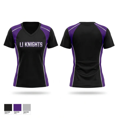 LI Knights Women's Short Sleeve V-neck Shirt - 1