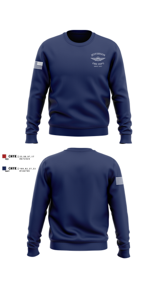 Crew Neck Sweatshirt, Jefferson vol Fire Dept, Fire Department, Teamtime, Team time, sublimation, custom sports apparel, team uniforms, spirit wear, spiritwear, sports uniforms, custom shirts, team store, custom team store, fundraiser sports, apparel fundraiser
