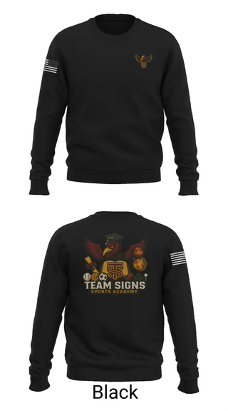 Crew Neck Sweatshirt, Team Signs Sports Academy, Men's Basketball, Teamtime, Team time, sublimation, custom sports apparel, team uniforms, spirit wear, spiritwear, sports uniforms, custom shirts, team store, custom team store, fundraiser sports, apparel fundraiser