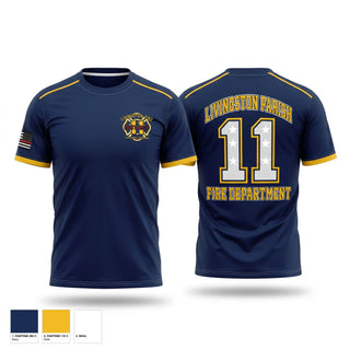 Short Sleeve Performance Shirt, Livingston Fire District 11, Fire Department, Teamtime, Team time, sublimation, custom sports apparel, team uniforms, spirit wear, spiritwear, sports uniforms, custom shirts, team store, custom team store, fundraiser sports, apparel fundraiser