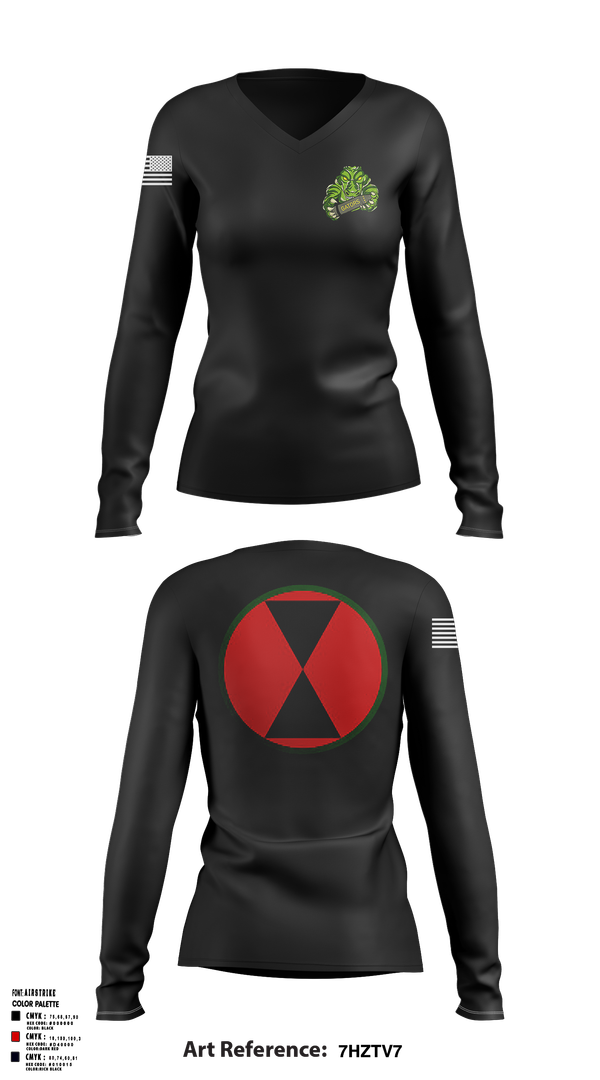 Womens Long Sleeve Vneck Shirt, 2-17 FA Filthy 1st, Army, Teamtime, Team time, sublimation, custom sports apparel, team uniforms, spirit wear, spiritwear, sports uniforms, custom shirts, team store, custom team store, fundraiser sports, apparel fundraiser