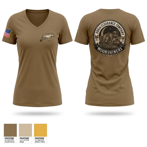 Womens Short Sleeve Vneck Shirt, 396 EN CO, Army, Teamtime, Team time, sublimation, custom sports apparel, team uniforms, spirit wear, spiritwear, sports uniforms, custom shirts, team store, custom team store, fundraiser sports, apparel fundraiser