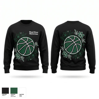 Crew Neck Sweatshirt, Wood River Wolverines, Women's Basketball, Teamtime, Team time, sublimation, custom sports apparel, team uniforms, spirit wear, spiritwear, sports uniforms, custom shirts, team store, custom team store, fundraiser sports, apparel fundraiser