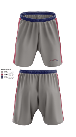 Athletic Shorts With Pockets, CANNONS, Baseball, Teamtime, Team time, sublimation, custom sports apparel, team uniforms, spirit wear, spiritwear, sports uniforms, custom shirts, team store, custom team store, fundraiser sports, apparel fundraiser