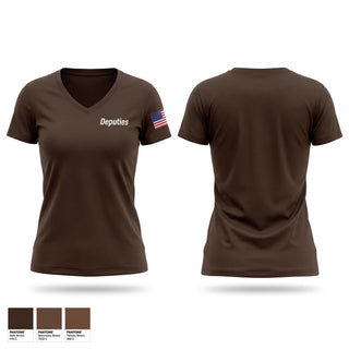 Womens Short Sleeve Vneck Shirt, Deputies, Police, Teamtime, Team time, sublimation, custom sports apparel, team uniforms, spirit wear, spiritwear, sports uniforms, custom shirts, team store, custom team store, fundraiser sports, apparel fundraiser