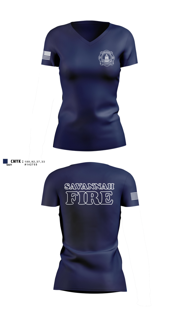 Womens Short Sleeve Vneck Shirt, Engine 8, Fire Department, Teamtime, Team time, sublimation, custom sports apparel, team uniforms, spirit wear, spiritwear, sports uniforms, custom shirts, team store, custom team store, fundraiser sports, apparel fundraiser