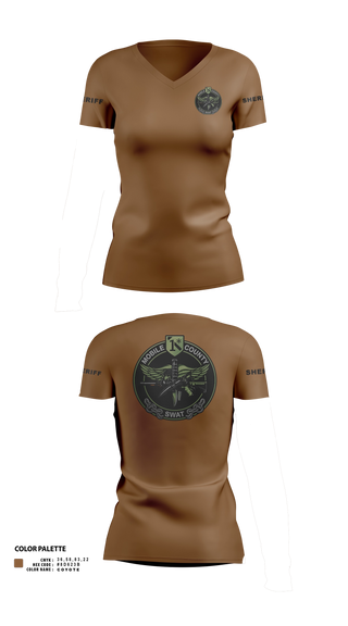 Womens Short Sleeve Vneck Shirt, MOBILE COUNTY SWAT, Police, Teamtime, Team time, sublimation, custom sports apparel, team uniforms, spirit wear, spiritwear, sports uniforms, custom shirts, team store, custom team store, fundraiser sports, apparel fundraiser