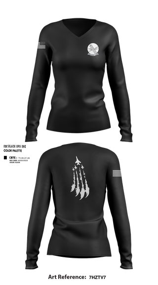 Womens Long Sleeve Vneck Shirt, UofA NROTC, Navy, Teamtime, Team time, sublimation, custom sports apparel, team uniforms, spirit wear, spiritwear, sports uniforms, custom shirts, team store, custom team store, fundraiser sports, apparel fundraiser