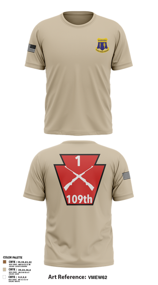 Short Sleeve Performance Shirt, A co 1/109, National Guard, Teamtime, Team time, sublimation, custom sports apparel, team uniforms, spirit wear, spiritwear, sports uniforms, custom shirts, team store, custom team store, fundraiser sports, apparel fundraiser