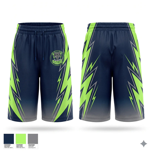 Mens Basketball Shorts, West Michigan Rogue, Men's Basketball, Teamtime, Team time, sublimation, custom sports apparel, team uniforms, spirit wear, spiritwear, sports uniforms, custom shirts, team store, custom team store, fundraiser sports, apparel fundraiser