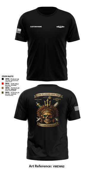 Short Sleeve Performance Shirt, USS Illinois (SSN 786), , Teamtime, Team time, sublimation, custom sports apparel, team uniforms, spirit wear, spiritwear, sports uniforms, custom shirts, team store, custom team store, fundraiser sports, apparel fundraiser