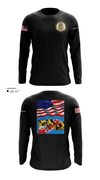 Long Sleeve Performance Shirt, Greenbelt police Charlie squad, Police, Teamtime, Team time, sublimation, custom sports apparel, team uniforms, spirit wear, spiritwear, sports uniforms, custom shirts, team store, custom team store, fundraiser sports, apparel fundraiser