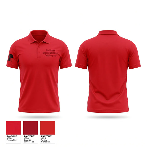 Short Sleeve Performance Polo, Deal Island Chance Volunteer Fire Company, Fire Department, Teamtime, Team time, sublimation, custom sports apparel, team uniforms, spirit wear, spiritwear, sports uniforms, custom shirts, team store, custom team store, fundraiser sports, apparel fundraiser