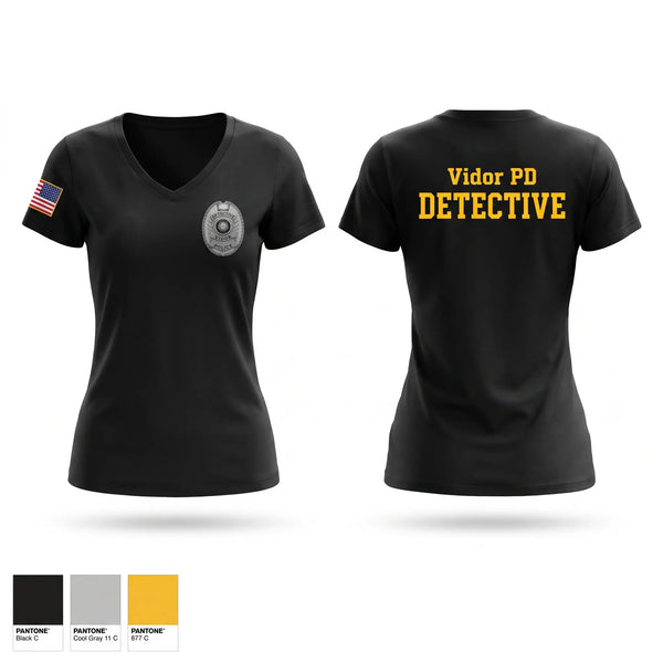 Womens Short Sleeve Vneck Shirt, Vidor Police, Police, Teamtime, Team time, sublimation, custom sports apparel, team uniforms, spirit wear, spiritwear, sports uniforms, custom shirts, team store, custom team store, fundraiser sports, apparel fundraiser