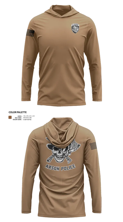 La Marque Arson Police 56104782 Long Sleeve Performance Shirt with hood - 27