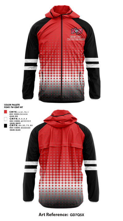 Niles West Wolfettes Dance 83558148 Windbreaker - 1