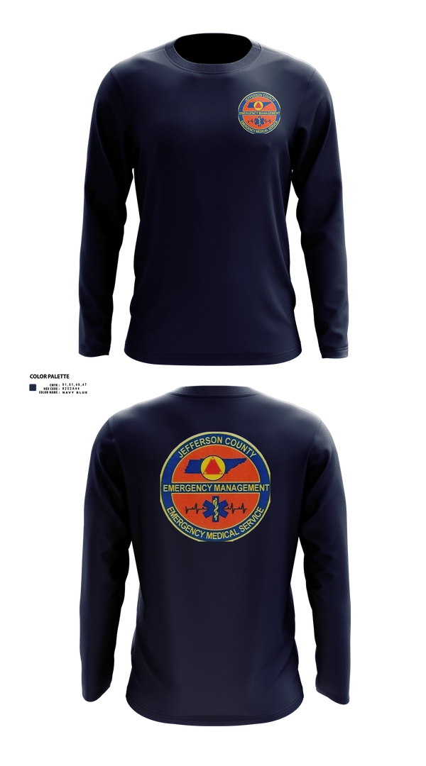 Long Sleeve Performance Shirt, JEFFERSON COUNTY EMS, EMS/EMT, Teamtime, Team time, sublimation, custom sports apparel, team uniforms, spirit wear, spiritwear, sports uniforms, custom shirts, team store, custom team store, fundraiser sports, apparel fundraiser