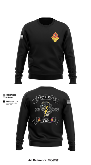 Crew Neck Sweatshirt, 130th FAB Target Acquisition Platoon, , Teamtime, Team time, sublimation, custom sports apparel, team uniforms, spirit wear, spiritwear, sports uniforms, custom shirts, team store, custom team store, fundraiser sports, apparel fundraiser