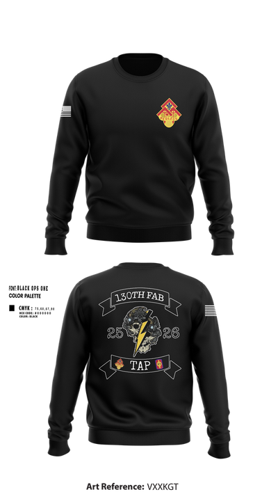 130th FAB Target Acquisition Platoon 22737787 Crew Neck Sweatshirt - 103